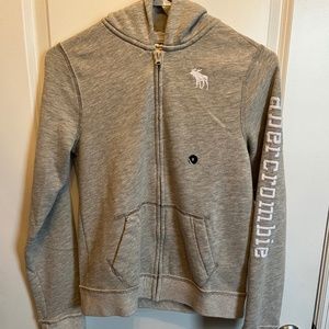NWT Abercrombie Boys M / 12  Gray Zip Up Jacket
